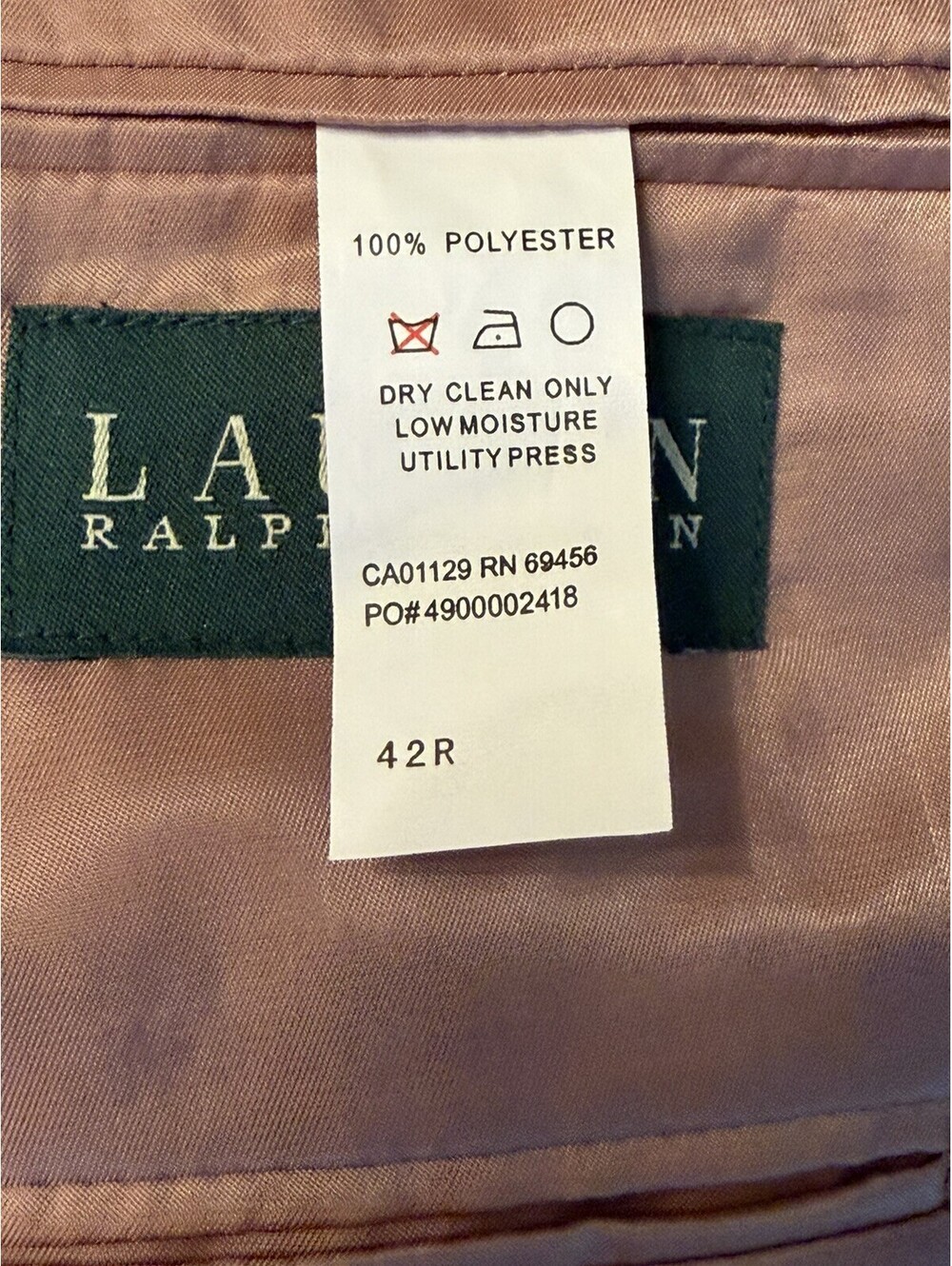 Lauren Ralph Lauren Blazer Mens 42R Brown Tan Faux Suede Sport Coat Jacket NWOT - Picture 5 of 8